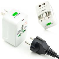 Переходник питания универсальный на евровилку (125V-6A, 250V-13A, white)
