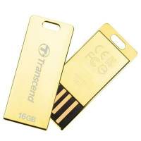Флеш накопитель USB 2.0 16Gb Transcend JetFlash T3G (TS16GJFT3G, black-gold)