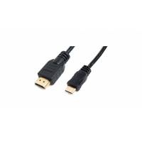 Кабель HDMI-MiniHDMI 1.8м (EmHDMI19-HDMI19, ver.1.4b+3D, с позолоченными контактами, black) Espada