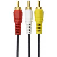 Кабель аудио 3 RCA (m)  - 3 RCA (m) 1.5m (A372 (00003325), black) Livepower