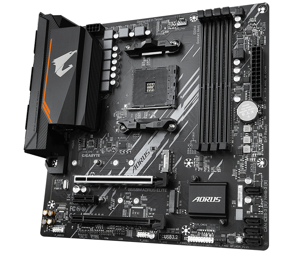 Материнская плата Gigabyte B550M AORUS ELITE (AM4, mATX) RTL