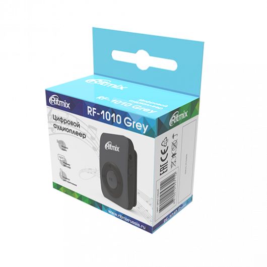Плеер Flash Ritmix RF-1010 (microSD до 16Gb, MP3, grey)