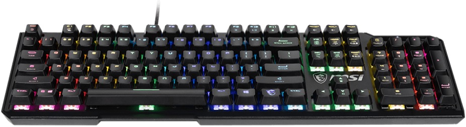 Клавиатура MSI Vigor GK41 (USB, механическая, RED Switch, регулируемая подсветка, игровая, мультимедийная, Anti-Ghosting, 1.8m, black)