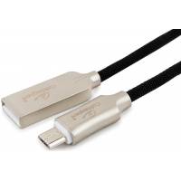 Кабель USB 2.0 Am - micro USB 0.5m (CC-P-mUSB02Bk-0.5M, серия Platinum, нейлоновая оплётка, black) Cablexpert