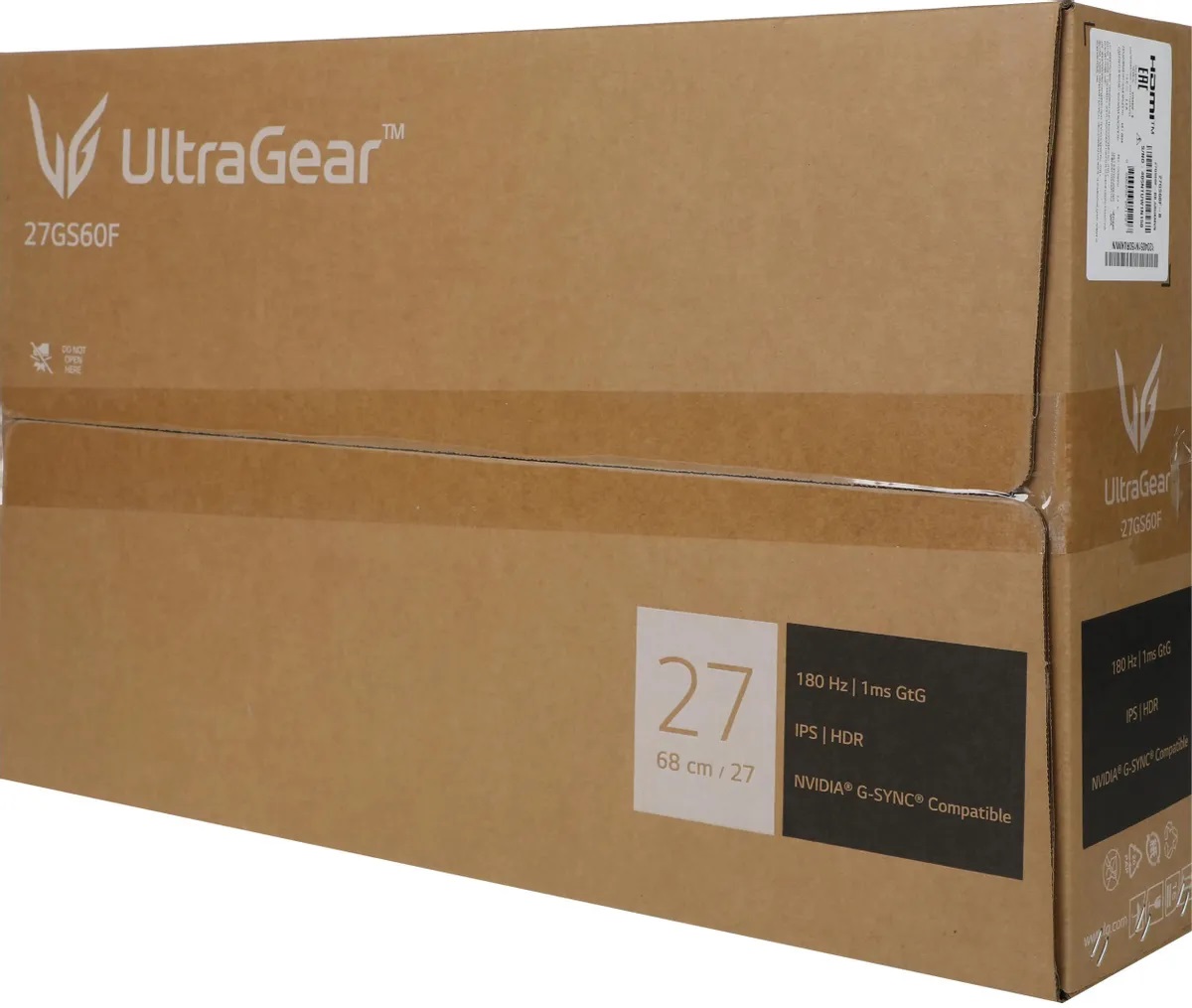 Монитор LG 27" 27GS60F-B black (1920x1080, 180Hz, 1000:1, 178°/178°, 1ms (GTG), 300cd/m2, IPS, HDMI, DP, выход на наушники)