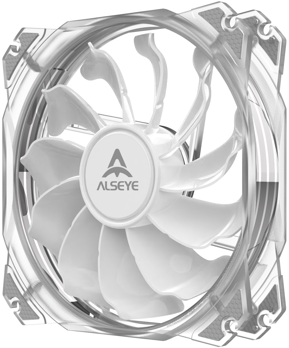 Вентилятор ALSEYE MAX M120-P (120x120x25mm, Hydro, 1200rpm, 20dBa, 3+4pin, rainbow LED, transparent) RTL