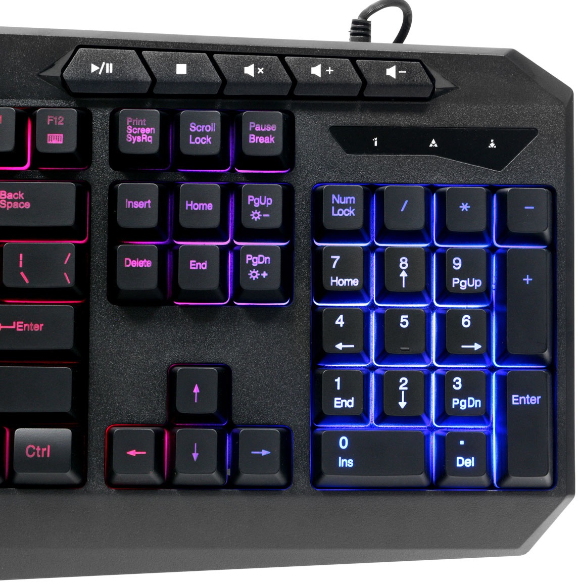 Клавиатура Gembird KB-G420L (USB, радужная подсветка, игровая, мультимедийная, black)