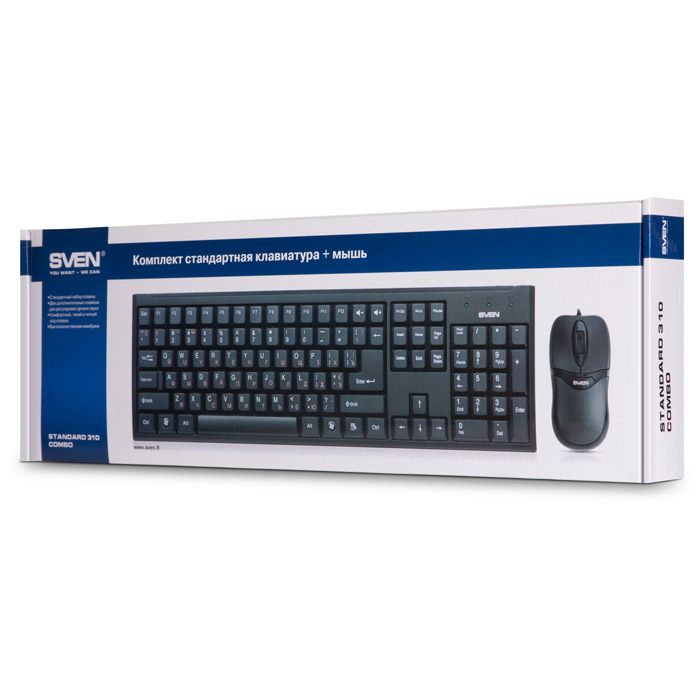 Набор клавиатура и мышь Sven Standard 310 Combo (black)