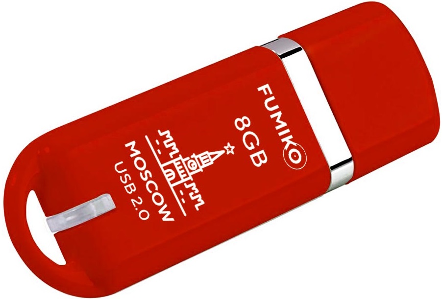 Флеш накопитель USB 2.0 8Gb FUMIKO MOSCOW (FMW-12, 30MB/s, red)