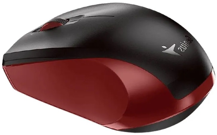 Мышь беспроводная Genius NX-8006S (optical, 1200dpi, AA, бесшумный клик, black-red)