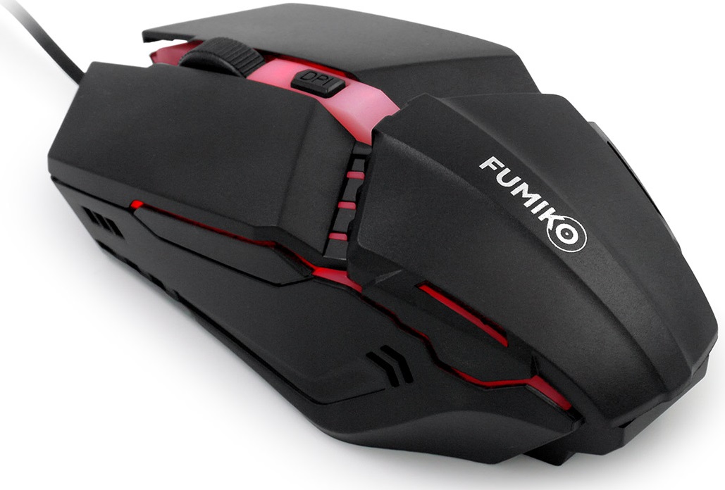 Мышь FUMIKO NIGHTHAWK FMW-12L-K (USB, optical, 1600dpi, RGB подсветка, игровая, 1.2m, black)