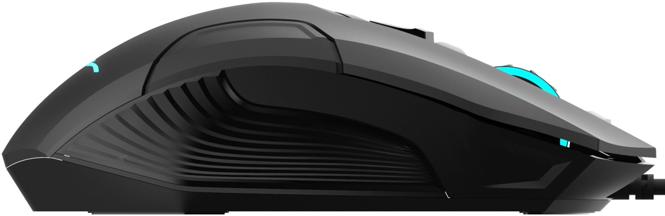 Мышь Acer OMW170 (ZL.MCEEE.00R) (USB, optical, 3200dpi, игровая, подсветка, 1.8m, soft-touch, black)