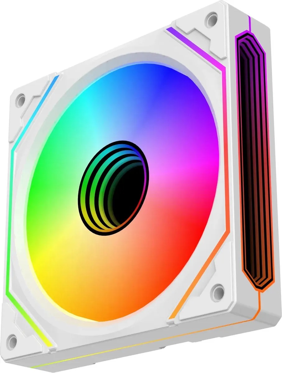 Вентилятор Bloody BD-CF120ARGB5-WH (120x120x25mm, Hydro, 600-1600rpm, 11-26dBa, 4pin, PWM, ARGB LED, white) RTL
