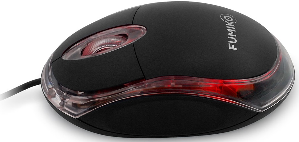 Мышь FUMIKO VOLT FMW-07-K (USB, optical, 1000dpi, 1.2m, black)