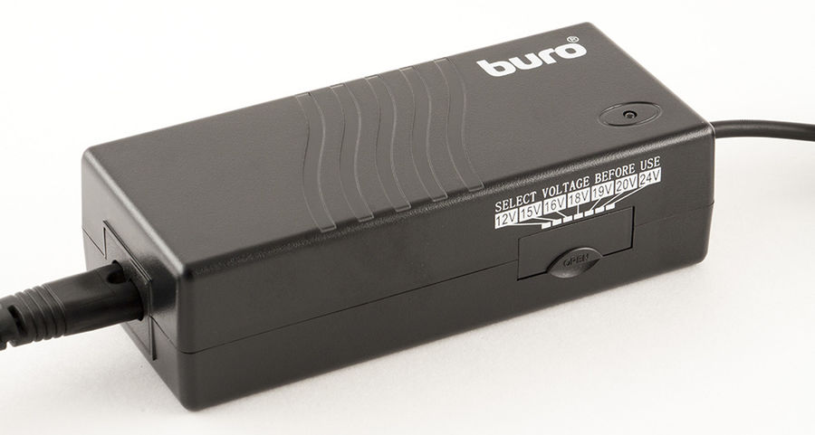 Зарядное устройство для ноутбука Buro BUM-1127H70 (вход 110-220V, выход 12/15/16/18/19/20V, 70W, black)