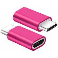 Переходник microUSB (f) - USB Type-C (m) (red)