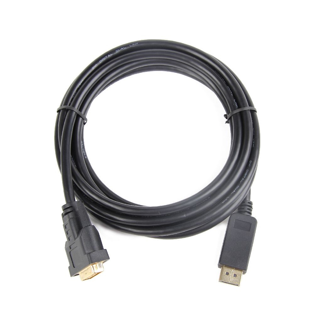 Кабель DisplayPort (m) - DVI (m) 1.0m (CC-DPM-DVIM-1M, с позолоченными контактами, экранированный, black) Cablexpert