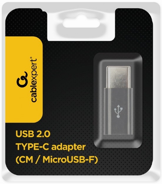Переходник USB-OTG (A-USB2-CMmF-01, USB Type-C (m) / microUSB (f), black) Cablexpert