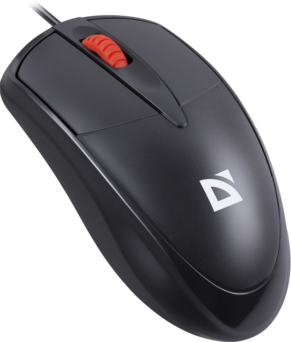 Мышь Defender Icon MB-057 (USB, optical, 1000dpi, тихий клик, 1.8m, black)