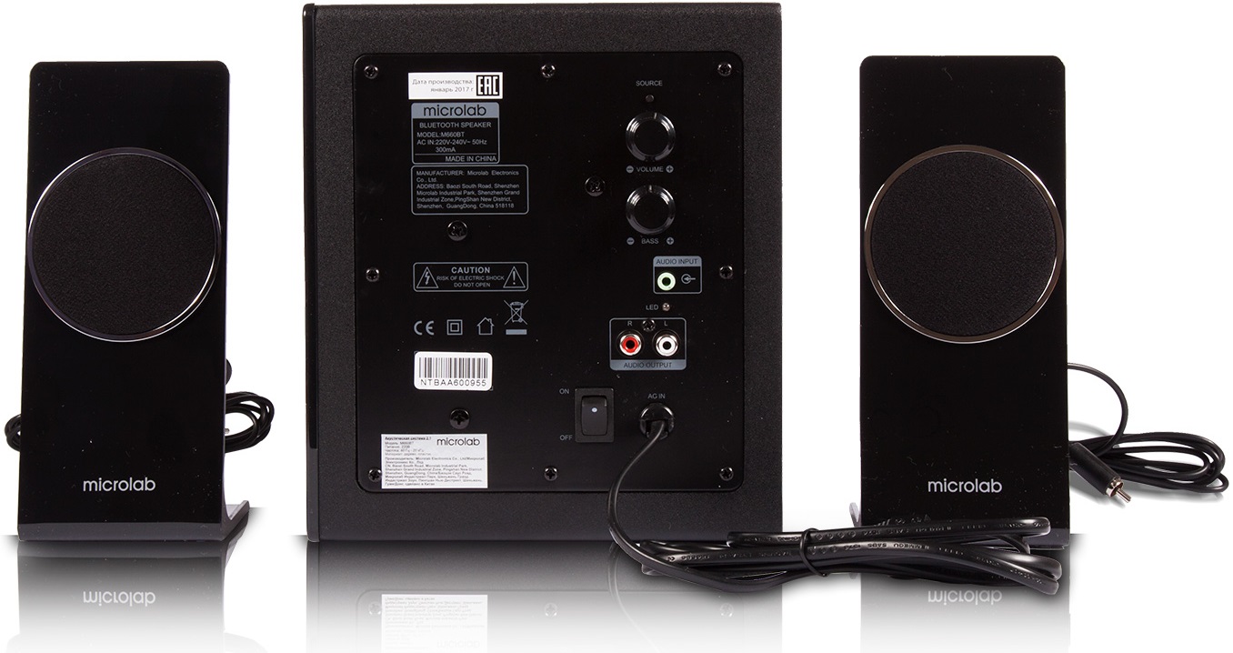 Колонки Microlab M660BT (52W, Bluetooth, black)
