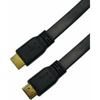 Кабель HDMIm-HDMIm 5.0m (ver.1.4, плоский, с позолоченными контактами, black) X-Storm