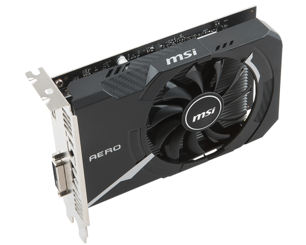 Видеокарта MSI GF GT1030 2Gb (GT 1030 AERO ITX 2G OC, 64bit, GDDR5, DVI+HDMI) RTL