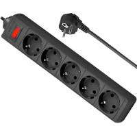 Сетевой фильтр Defender ES 1.8 (5 розеток, 1.8 метра, 10A, black) RTL