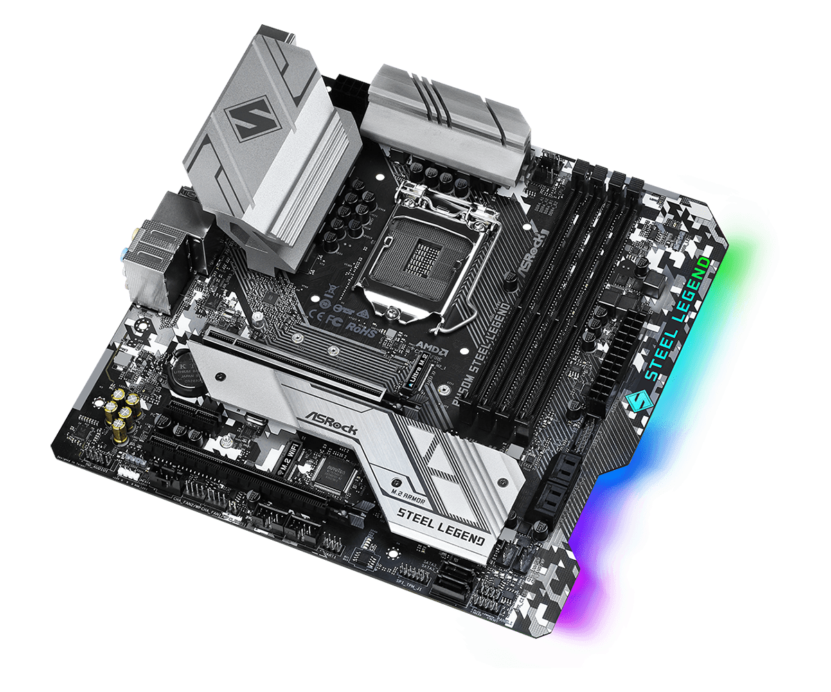 Материнская плата ASRock B460M STEEL LEGEND (s1200, mATX) RTL
