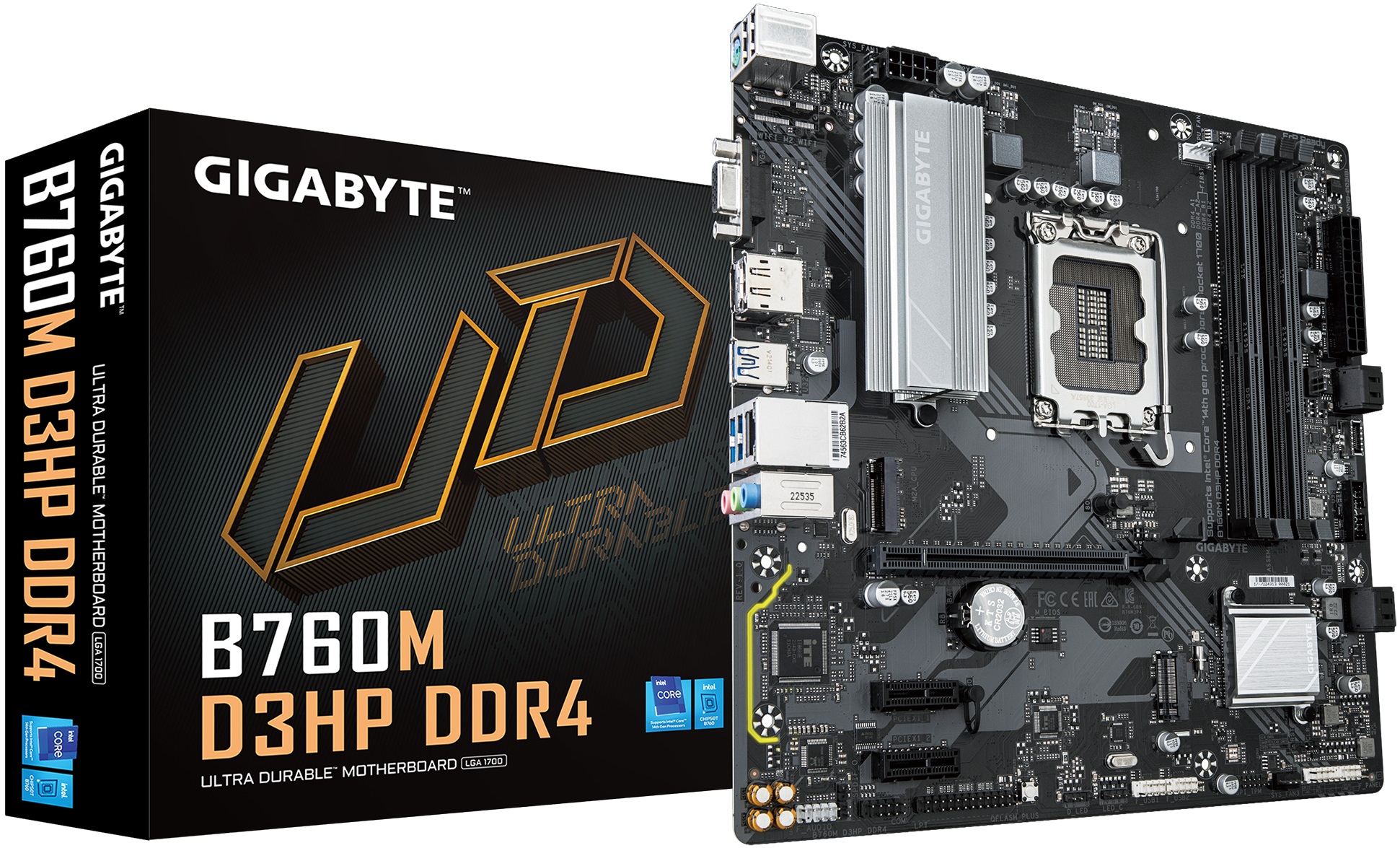 Материнская плата Gigabyte B760M D3HP DDR4 (s1700, mATX) RTL