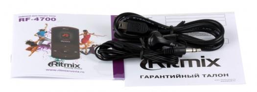 Плеер Flash Ritmix RF-4700 (4Gb, 1.8", 128x160, microSD до 16Gb, FM-трансмитер, диктофон, MP3, WMA, AVI, AMV, JPG, TXT, red)