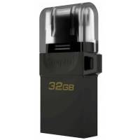 Флеш накопитель USB 3.2 32Gb Kingston DT microDuo3 G2 (DTDUO3G2/32GB, OTG, microUSB, black)