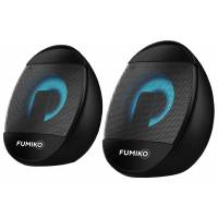 Колонки FUMIKO CONSUL (6W, USB, подсветка, black)