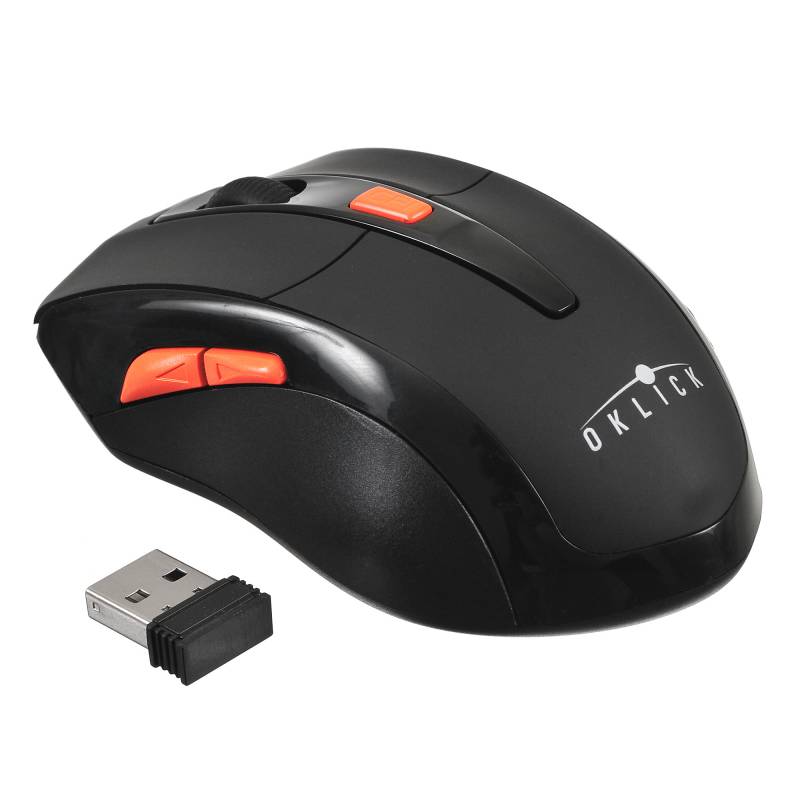 Мышь беспроводная Oklick 585MW (optical, 1600dpi, 2xAAA, soft-touch, black)