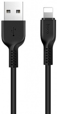 Кабель USB 2.0 Am - Lightning 1.0m (X13 Easy charged, 2.4A, быстрая зарядка, black) hoco