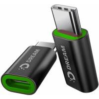 Переходник USB Type-C-OTG (AC06, Type-C (m) / micro USB (f), black) Dream