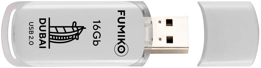 Флеш накопитель USB 2.0 16Gb FUMIKO DUBAI (FDI-23, white)