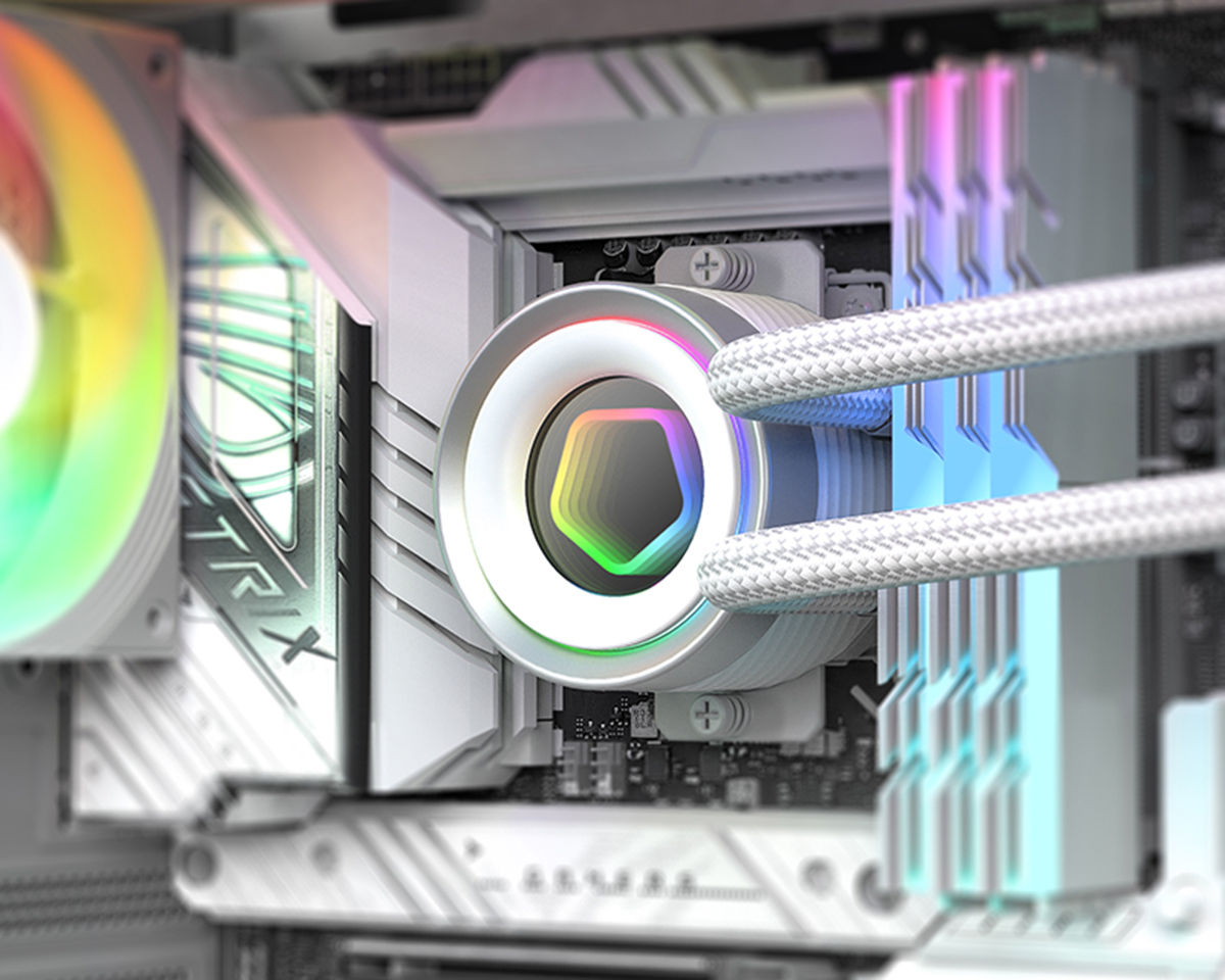 Водяное охлаждение ID-Cooling FX360 INF WHITE (1150/1151/1155/1156/1200/1700/1851/AM4/AM5, Радиатор: Al, Водоблок: Cu, 3 вентилятора: 120mm, 300-2000rpm, <27dBa, 4pin, PWM, ARGB, Помпа: 2900rpm, 25dBa, 3pin, 300W, white) RTL