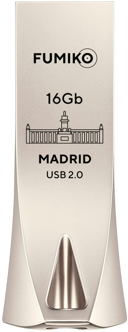 Флеш накопитель USB 2.0 16Gb FUMIKO MADRID (FMD-03, silver)