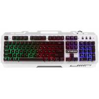 Клавиатура Гарнизон GK-340GL (USB, радужная подсветка, игровая, мультимедийная, black-silver)