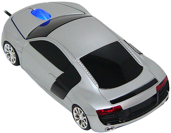 Мышь QUMO Q-DRIVE Audi R8 QMA-R8 (USB, optical, 800dpi, silver-black)