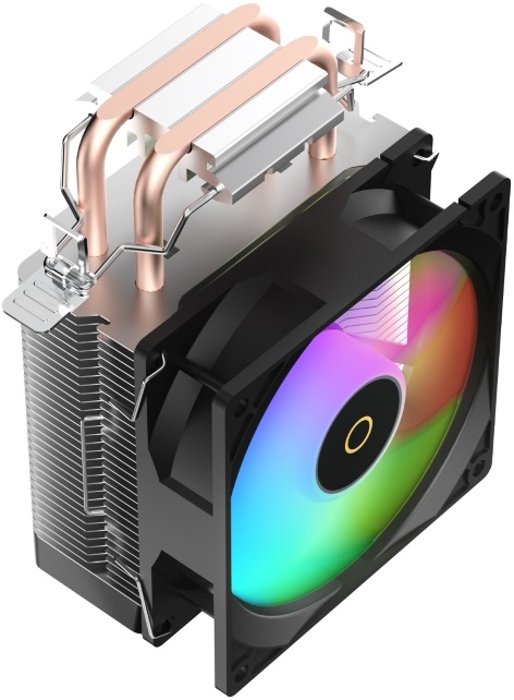 Вентилятор Ocypus Gamma A20 BK ARGB (1150/1151/1155/1156/1200/1700/1851/AM4/AM5, 92mm, Al, 1900rpm, 21dBa, 2 тепловые трубки, 3pin, RGB fixed LED, 90W, black) RTL