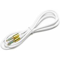 Кабель аудио 3.5mm Jack (m) - 3.5mm Jack (m) 1.0m (CCA-3.5MM-1W, white) Cablexpert