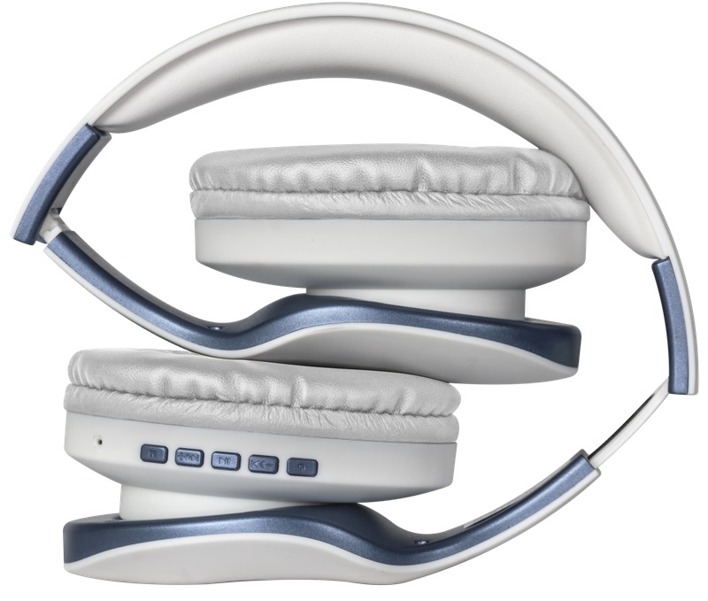 Гарнитура Defender FreeMotion B525 (полноразмерная закрытая, беспроводная, Bluetooth 5.0, с микрофоном, до 8 часов работы от батареи, MicroSD, FM, складная, white-blue)