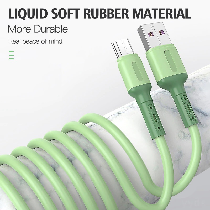 Кабель USB 2.0 Am - micro USB 1.0m (3A, быстрая зарядка, green)