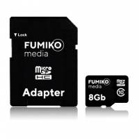Карта памяти SDmicro Card 8Gb FUMIKO (FMS08-02, Class 10, 25/15MB/s, адаптер SD)