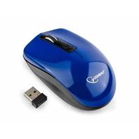 Мышь беспроводная Gembird MUSW-400-B (optical, 1600dpi, 2xAAA, бесшумный клик, black-blue)
