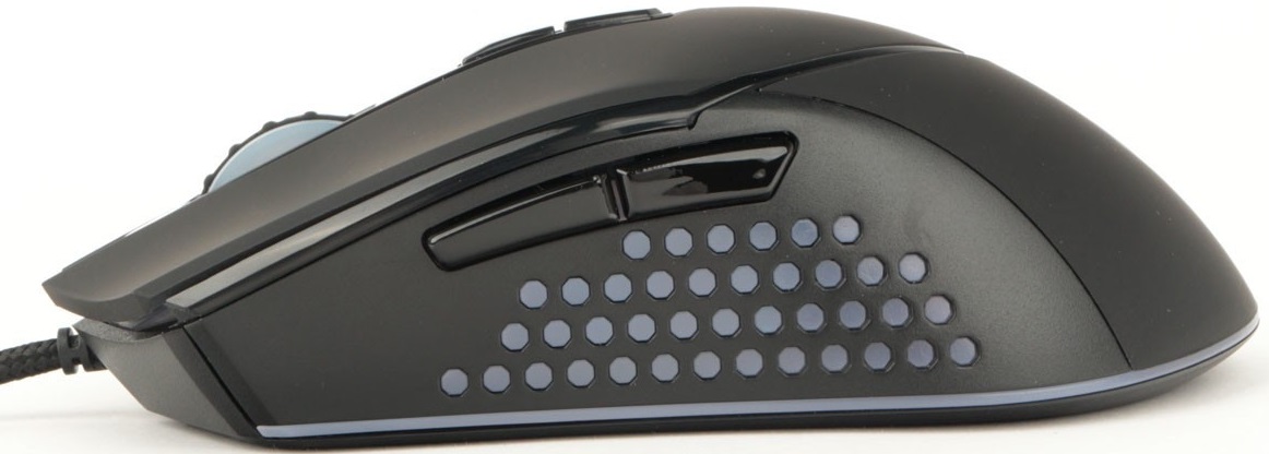 Мышь Gembird MG-770 (optical, 3200dpi, подсветка, игровая, soft-touch, 1.8m, black)