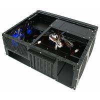 Корпус ETG G-3B (без БП, ATX, Desktop, для HTPC, 4xUSB2.0, 3x120mm Fan, black-silver)