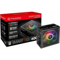 Блок питания Thermaltake 600W (Smart RGB 600W, 80+, 120mm, 20+4+4+4pin, 2*PCI-E 6+2pin, 5*SATA, 4*HDD, 1*FDD) RTL