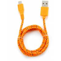 Кабель USB 2.0 Am - micro USB 1.0m (KC-mUSB2no, нейлоновая оплетка, orange) Konoos